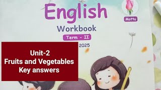 2nd std term2 English workbook Unit2 mottu key answers202425 [upl. by Etnelav]