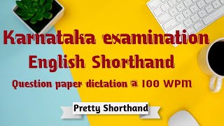 Karnataka Examination English shorthand question paper  100 wpm may 2002  2024 [upl. by Lamaj940]