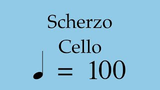 Suzuki Cello Book 3  Scherzo  Piano Accompaniment  100 BPM [upl. by Norrej84]