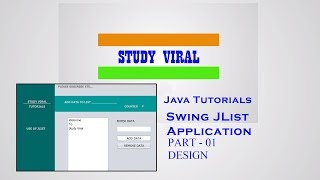 Java GUI  JList Java Swing Using Netbeans Part 01  Study Viral [upl. by Riki]