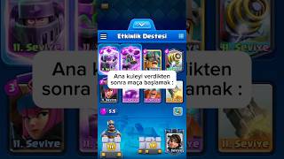 Ana kuleyi verdikten sonra maça başlamak  😱 clashroyale supercell clash [upl. by Airamak]