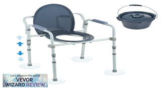 VEVOR Commode Chair Bedside Commode with Wider Toilet Seat 7Level Adjustable Height Review [upl. by Bailey]