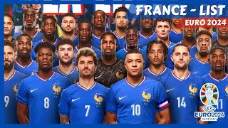 Players Called Up by France for Euro 2024 Complete List [upl. by Pathe]