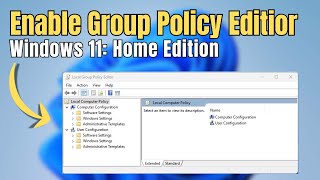 How to Enable Group Policy Editor in Windows Home Editions [upl. by Nivrad330]