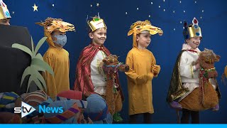 Show must go on for primary school nativity plays [upl. by Nalaf]