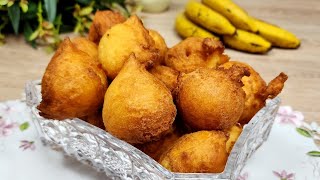 BOLINHO DE CHUVA COM BANANA RÁPIDO E FÁCIL PARA O CAFÉ [upl. by Noseyt]