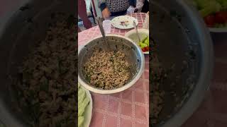 Thai food laab with sticky Rice laab thaifood stickyrice mhongfood food foodie foodies [upl. by Conn]