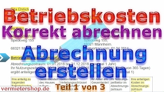 Nebenkostenabrechnung als Vermieter korrekt erstellen  Streit vermeiden  Vermietershopde [upl. by Anuahsal]