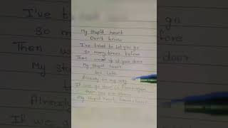 My Stupid Heart Lyrics [upl. by Friederike]