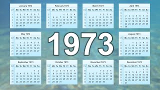 Calendar 1973 [upl. by Aurelio]