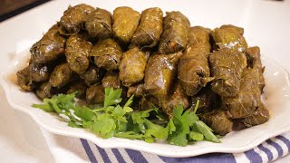 How to Make Vegetarian Stuffed Vine Leaves Assyrian Food [upl. by Aicercal86]