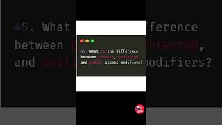 Difference between private protected and public access modifiers [upl. by Gefen]