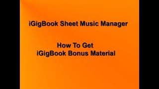 How To Get iGigBook Bonus Material  Three Free Real Books [upl. by Abe]