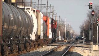 CN M338 8918 East at 1st Ave North Riverside Illinois 160212 [upl. by Aenal]