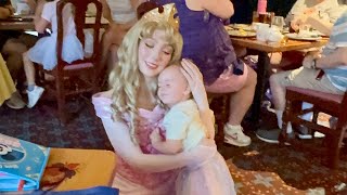 Epcot Akershus Royal Banquet  Breakfast with Princesses Aurora Rapunzel Ariel amp Snow White [upl. by Aynos]