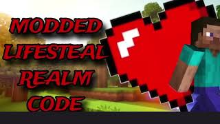 BEST MODDED LIFESTEAL REALM CODE FOR MINECRAFT BEDROCK EDITION [upl. by Atinrahs729]