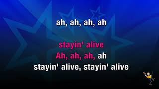 Staying Alive  Bee Gees KARAOKE [upl. by Una]