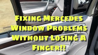 Replacing Mercedes Window Regulator Clips [upl. by Yoreel78]