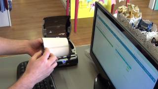 How to load 4 x 6 Postage labels into a Dymo 4xl Label printer [upl. by Watters]