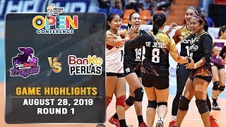 Choco Mucho vs BanKo Perlas  August 28 2019  Game Highlights  PVL2019 [upl. by Anaiuq]