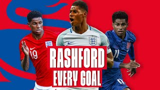 Every Marcus Rashford Goal for England 🦁 All Goals So Far  England [upl. by Plotkin636]