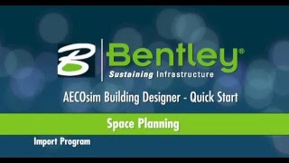 AECOsim Building Designer A08 Space Planning [upl. by Shelby618]