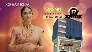 Jos Alukkas Warangal Grand Opening on August 17th [upl. by James]