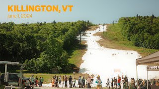 skiing on june 1st at killington vermont [upl. by Rorrys]