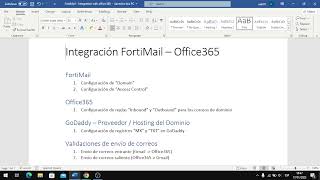 Fortinet  FortiMail  Integracion Office365 [upl. by Arvy]