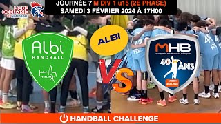 ALBI HBC 1 VS MONTPELLIER HB 1 U15 handball league OCCITANIE [upl. by Jessy]