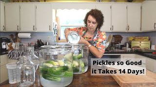 How to Make 14 Day Pickles  The Best Sweet Crunchy Pickle in Appalachia [upl. by Shanon]