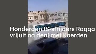 Koerden lieten honderden ISstrijders uit Raqqa ontsnappen [upl. by Airdnoed]