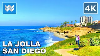 4K La Jolla in San Diego California USA  Scenic Walking Tour amp Travel Guide 🎧 Binaural Sound [upl. by Glarum316]