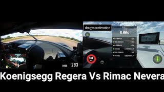 Koenigsegg Regera Vs Rimac Nevera Rolling Race 100280 kmph who wins [upl. by Aruam336]