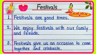 10 lines essay on Festival in English  Festival essay  Festival Sentence  Importance of festival [upl. by Trabue]