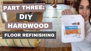 Part Three of DIY Refinishing Hardwood Floors How To Apply Water Based Polyurethane [upl. by Lianna483]