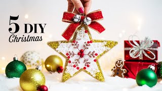 5 Simple Christmas Tree Ornaments 🎅 Christmas Tree Decorations Ideas 2024 [upl. by Lleon]