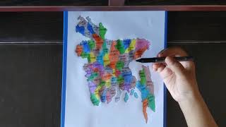 How to draw map of Bangladeshbangladesh map drawing Let’s Try [upl. by Phil]