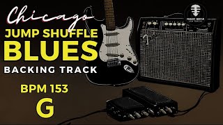 CHICAGO JUMP SHUFFLE BLUES in G backing track  BPM 153 [upl. by Suoicerp]