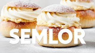 Klassiska semlor  så gör du perfekta semmelbullar med söt mandelmassa och fluffig grädde [upl. by Netsrek]