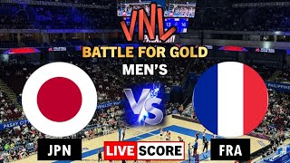 JAPAN vs FRANCE  2024 VNL Mens Volleyball  Battle for GOLD  Live Score [upl. by Sosthenna]