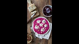 RISOTTO alla BARBABIETOLA con FONDUTA al GORGONZOLA e NOCCIOLE✨ Shorts [upl. by Poulter]