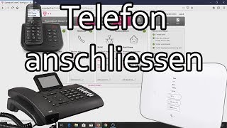 Telekom Speedport Telefon anschliessen und Rufnummern zuweisen [upl. by Tamera]