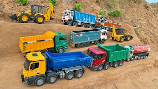 Jcb 3dx backhoe and Tata tipper truck 2518 parking videos  jcb cartoon  dumper gadi 3 [upl. by Ellemac]