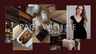 Pack With Me Travel Knitting Sezane Pieces and Turin [upl. by Attenaej]