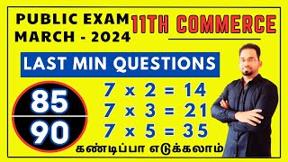 11th Commerce Important Questions 2024  Public Exam 2024  How to Score 9090 in 11th Commerce [upl. by Frick496]