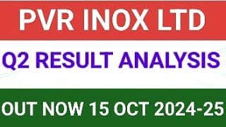 PVR INOX LTD Q2 RESULT 2024 PVR INOX LTD Q2 RESULT TODAY PVR INOX LTD Q2 RESULT SHARE NEWS [upl. by Naihr901]