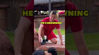 This is what he did to help me DROWNING PRANK shorts [upl. by Aletha]