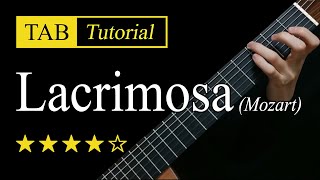 Lacrimosa Requiem K626  Guitar Lesson  TAB [upl. by Nednal]