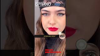 OPTIANO STERLING GRAY BEST COLOR CONTACTS LENSE contactlense viralvideos hacks beautymakeup [upl. by Rector]